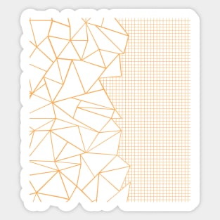 Abstract Outline Grid Marigold Sticker